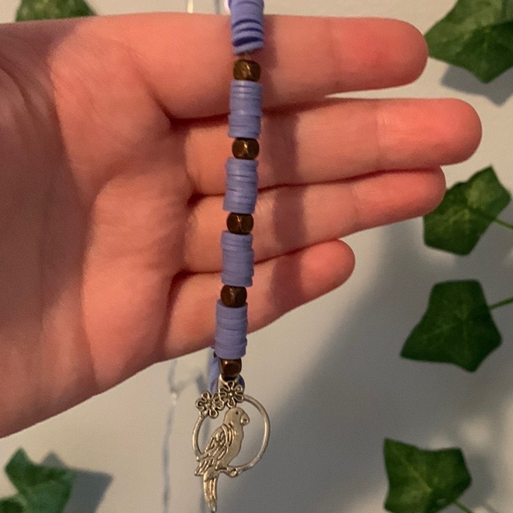 6inches blue clay bead bracelet